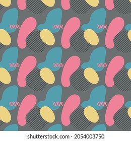 Vector abstract geometric pattern on a gray background. It can be used in textiles, wrappers, web design, etc.