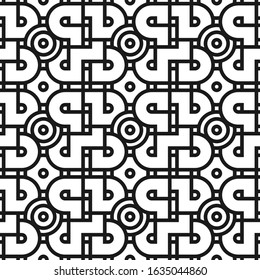 Vector Abstract geometric pattern with stripes, lines.
It is suitable for interior background motifs, textile fabrics, shoes, bags and paper.