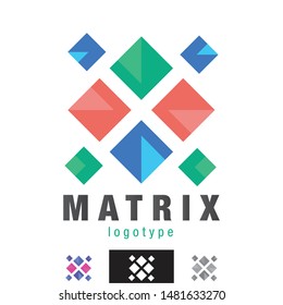 Vector Abstract Geometric Rectangular Grid Matrix Stock Vector (Royalty ...