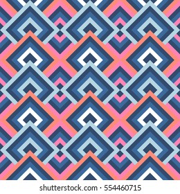 Vector abstract geometric rhombus seamless pattern background