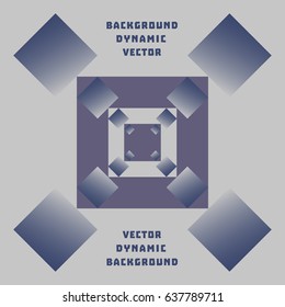 Vector Abstract geometric rhombus shape concept. Blue squares background with dynamic effect in modern style. Perspective design for business cover template. Layout element of texture abstraction
