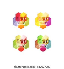 Vector abstract geometric sale labels, tags and banners