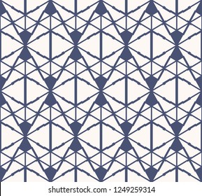 Vector Abstract Geometric Seamless Pattern Navy Stock Vector (Royalty ...