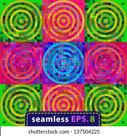 Vector abstract geometric seamless pattern joyful colors.Vector. Eps8.