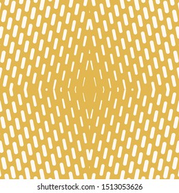 Vector abstract geometric seamless pattern with halftone effect. Modern background with small lines, diagonal stripes. Yellow and white texture with gradient transition. Sport style background