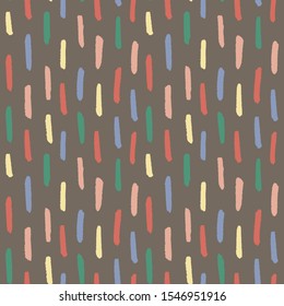 Vector abstract geometric seamless pattern with colorful dashes. Modern abstract design for wedding, paper, cover, fabric, interior decor, fashion, wrapping paper, etc.