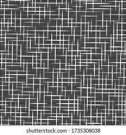 Vector abstract geometric seamless pattern. Background with stripes and dots. Monochrome geometric abstract urban design. Black and white backdrop. Repeating simple backgrounds. Modern stylish texture