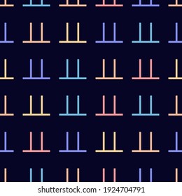 Image vectorielle motif abstrait géométrique harmonieux. Texture simple et minimale avec des formes linéaires colorées sur fond noir. Arrière-plan géométrique abstrait élégant. Conception de la répétition pour la décoration, la couverture, l'impression, l'emballage