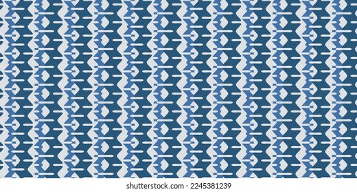 Vector abstract geometric seamless pattern. Mosaic background blue columns, vector illustration.