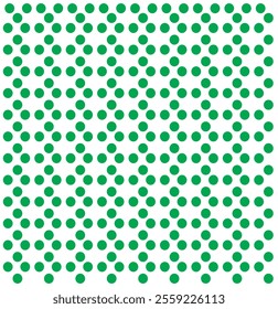 Vector abstract geometric seamless pattern with polka dot ornament made in green tradicional Merry Christmas color. Simple background, wrap, wallpaper, cover, fabric, cloth, textile design. Swatch