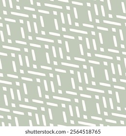 Vector abstract geometric seamless pattern. Ethnic folk motif ornament with diagonal lines, rhombuses, chevron, zig zag. Subtle sage green texture. Minimal background. Repeated design for decor, print