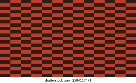 Vector abstract geometric seamless pattern with vertical lines, tracks, halftone stripes. Extreme sport style, urban art texture. Trendy background in bright colors, neon red, lush lava, black