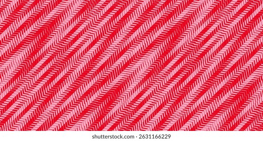 Vector abstract geometric seamless pattern with fading lines, tracks, halftone stripes. Extreme sport style background, urban art. Trending sporty texture. Pink and red color. Dynamic creative design