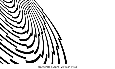Vector abstract geometric seamless pattern with wave fading lines, tracks, halftone stripes. Extreme sport style illustration, urban art. Trendy monochrome graphic texture. Stylish sports pattern