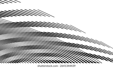 Vector abstract geometric seamless pattern with wave fading lines, tracks, halftone stripes. Extreme sport style illustration, urban art. Trendy monochrome graphic texture. Stylish sports pattern