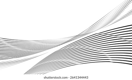 Vector abstract geometric seamless pattern with wave fading lines, tracks, halftone stripes. Extreme sport style illustration, urban art. Trendy monochrome graphic texture. Stylish sports pattern
