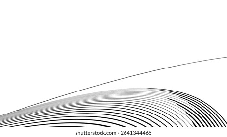 Vector abstract geometric seamless pattern with wave fading lines, tracks, halftone stripes. Extreme sport style illustration, urban art. Trendy monochrome graphic texture. Stylish sports pattern