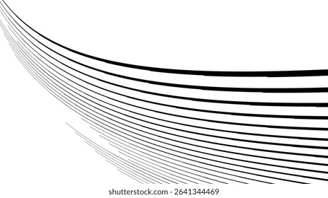 Vector abstract geometric seamless pattern with wave fading lines, tracks, halftone stripes. Extreme sport style illustration, urban art. Trendy monochrome graphic texture. Stylish sports pattern
