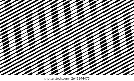 Vector abstract geometric seamless pattern with wave fading lines, tracks, halftone stripes. Extreme sport style illustration, urban art. Trendy monochrome graphic texture. Stylish sports pattern