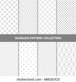 Vector Abstract Geometric Seamless Pattern Design Collection