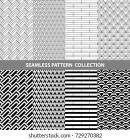Vector Abstract Geometric Seamless Pattern Design Collection Decoration Web