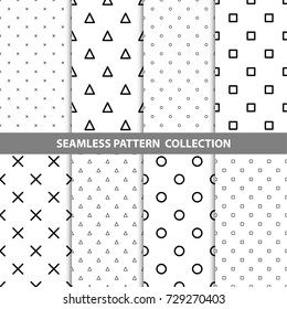 Vector Abstract Geometric Seamless Pattern Design Collection Decoration Web