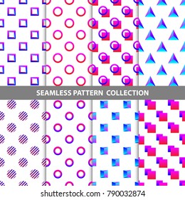 Vector Abstract Geometric Seamless Pattern Design Collection Decoration Web
