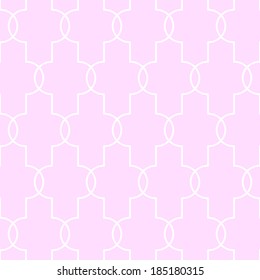 Vector abstract geometric seamless pink and white pattern
