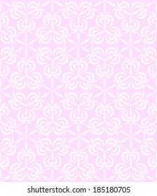 Vector abstract geometric seamless pink and white pattern