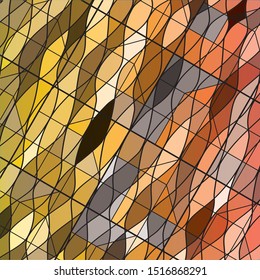 Vector Abstract geometric shape from autumn leaves