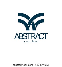 Vector abstract geometric shape best for use as successful business career abstract logo, icon. Modern logothype isolated on  white background.