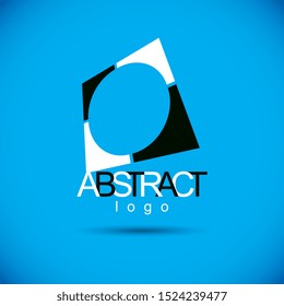 Vector abstract geometric shape best for use as creative business logo.