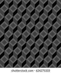 Vector abstract geometric shape from black carbon cubes. 