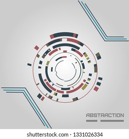 Vector abstract geometric shape circle. 