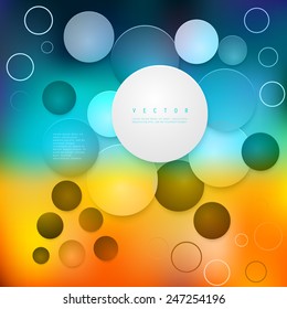 Vector Abstract geometric shape from circles. Summer time background