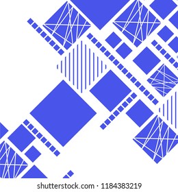 Vector Abstract geometric shape from color rhombus