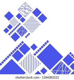 Vector Abstract geometric shape from color rhombus