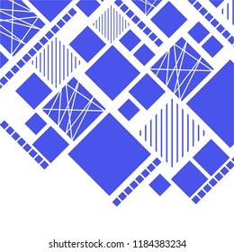 Vector Abstract geometric shape from color rhombus