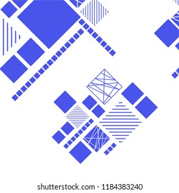 Vector Abstract geometric shape from color rhombus