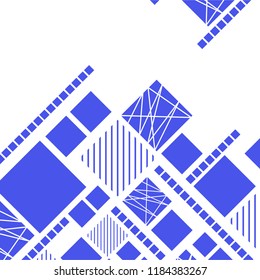 Vector Abstract geometric shape from color rhombus