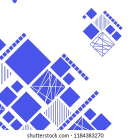Vector Abstract geometric shape from color rhombus