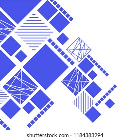 Vector Abstract geometric shape from color rhombus