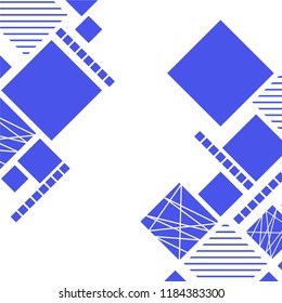 Vector Abstract geometric shape from color rhombus