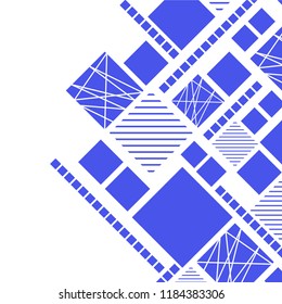 Vector Abstract geometric shape from color rhombus