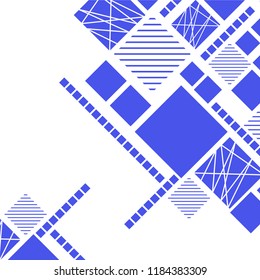 Vector Abstract geometric shape from color rhombus