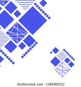 Vector Abstract geometric shape from color rhombus