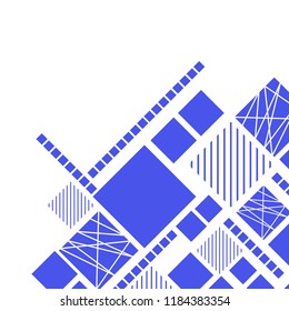 Vector Abstract geometric shape from color rhombus