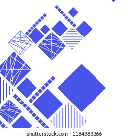 Vector Abstract geometric shape from color rhombus