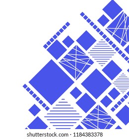 Vector Abstract geometric shape from color rhombus