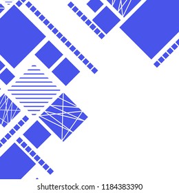 Vector Abstract geometric shape from color rhombus